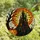 Halloween Enthusiasts' Intricate Stained Glass Glowing Pumpkin Gothic Castle Orange Amber Green Stained Glass Suncatcher - 4