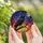 Nature Lovers' Majestic Raven Crescent Moon Tiffany Stained Glass Jewel Tone Design Stained Glass Suncatcher - 5