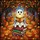 Bookworms & Autumn Lovers' Edge-to-Edge Tiffany Stained Glass Reading Ghost, Jewel Tone Autumn Foliage & Pumpkins Stained Glass Suncatcher - 7
