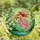 Women's Enchanted Stained Glass Fairy Jewel Tone Pink Red-Orange Green Teal Nature Mosaic Stained Glass Suncatcher - 4