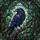 Nature Lovers' Iridescent Raven Stained Glass Art, Teal Beak, Emerald Forest Mosaic Stained Glass Suncatcher - 7