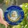 Fantasy Art Lovers' Stained Glass Ghost Reading Moon Mosaic in White Amber Blue Jewel Tones Stained Glass Suncatcher - 3