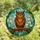 Nature Lovers' Stained Glass Brown Orange Owl Bright Blue Eyes Iris Jewel Tone Mosaic Stained Glass Suncatcher - 4
