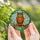 Nature Lovers' Stained Glass Brown Orange Owl Bright Blue Eyes Iris Jewel Tone Mosaic Stained Glass Suncatcher - 5