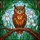 Nature Lovers' Stained Glass Brown Orange Owl Bright Blue Eyes Iris Jewel Tone Mosaic Stained Glass Suncatcher - 7
