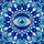 Modern Art Lovers' Tiffany Style Stained Glass Evil Eye Mandala, Royal Aqua Blue Crystal Intricate Patterns Stained Glass Suncatcher - 7