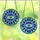 Modern Art Lovers' Tiffany Style Stained Glass Evil Eye Mandala, Royal Aqua Blue Crystal Intricate Patterns Stained Glass Suncatcher - 1