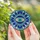 Modern Art Lovers' Tiffany Style Stained Glass Evil Eye Mandala, Royal Aqua Blue Crystal Intricate Patterns Stained Glass Suncatcher - 5