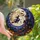 Witchcraft Fans' Tiffany Stained Glass Halloween Witch Moon Haunted House Deep Violet Orange Night Stained Glass Suncatcher - 3
