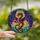 Fantasy Art Lovers' Majestic Western Dragon Stained Glass Mosaic Jewel Tones Celestial Pattern Stained Glass Suncatcher - 2