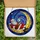 Holiday Enthusiasts' Tiffany Stained Glass Santa Red Suit Golden Moon Cosmic Sky Stained Glass Suncatcher - fwlgVM1u5N