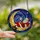 Holiday Enthusiasts' Tiffany Stained Glass Santa Red Suit Golden Moon Cosmic Sky Stained Glass Suncatcher - xvX872Vpy-
