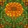 Art Lovers' Tiffany Stained Glass Marigold Flower Vibrant Orange Yellow Emerald Green Mosaic Stained Glass Suncatcher - 7