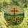 Spiritual Nature Lovers' Tiffany Stained Glass Rustic Cross, Radiant Sun, Vibrant Sunflowers, Mountain Landscape Stained Glass Suncatcher - 2zJgcCLjwK