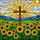 Spiritual Nature Lovers' Tiffany Stained Glass Rustic Cross, Radiant Sun, Vibrant Sunflowers, Mountain Landscape Stained Glass Suncatcher - 7