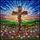 Faithful Art Lovers' Vibrant Stained Glass Floral Cross Wildflower Landscape, Glowing Jewel Tones, Rolling Hills, Sunrise Sky Stained Glass Suncatcher - 7