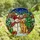 Holiday Enthusiasts' Jewel Tone Stained Glass Christmas Village Snowman Golden Retriever Intricate Mosaic Stained Glass Suncatcher - Ck4__oe1A0