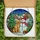 Holiday Enthusiasts' Jewel Tone Stained Glass Christmas Village Snowman Golden Retriever Intricate Mosaic Stained Glass Suncatcher - Z9SiZa52iX