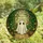 Cozy Aesthetic Fans' Deep Green Warm Yellow Stained Glass Whimsical Ghost Greenhouse Mosaic Stained Glass Suncatcher - 4