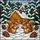 Nature Lovers' Intricate Jewel Tone Stained Glass Winter Squirrels Cozy Cabin Forest Mosaic Pattern Stained Glass Suncatcher - 7