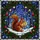 Holiday Nature Lovers' Tiffany Stained Glass Squirrel Candle Winter Forest Emerald Red Gold Design Stained Glass Suncatcher - 7