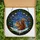 Holiday Nature Lovers' Tiffany Stained Glass Squirrel Candle Winter Forest Emerald Red Gold Design Stained Glass Suncatcher - 6