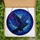 Stained Glass Art Lovers' Majestic Raven Flight Electric Blue Violet Fuchsia Aqua Twilight Mosaic Pattern Stained Glass Suncatcher - 6