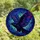 Stained Glass Art Lovers' Majestic Raven Flight Electric Blue Violet Fuchsia Aqua Twilight Mosaic Pattern Stained Glass Suncatcher - 4