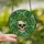 Botanical Art Admirers' Intricate Tiffany Stained Glass Monstera Skull Emerald Foliage Design Stained Glass Suncatcher - 2