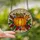 Autumn Lovers' Vibrant Tiffany Stained Glass Pumpkin & Autumn Floral Mosaic Stained Glass Suncatcher - 2