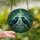 Nature & Art Lovers' Tiffany Style Stained Glass Ravens Iridescent Blue-Black Teal Green Jungle Mosaic Stained Glass Suncatcher - GatB9cXZH8