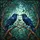 Nature & Art Lovers' Tiffany Style Stained Glass Ravens Iridescent Blue-Black Teal Green Jungle Mosaic Stained Glass Suncatcher - 7