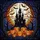 Halloween Art Lovers' Tiffany Stained Glass Castle Jack-o'-Lantern Moon Mosaic Stained Glass Suncatcher - 7