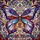 Art Lovers' Ornate Tiffany Stained Glass Butterfly Mosaic Vibrant Purples, Blues & Pinks Stained Glass Suncatcher - 7