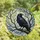 Stained Glass Art Lovers' Majestic Raven Full Moon Opalescent Blue Violet Night Mosaic Stained Glass Suncatcher - 6M5B6e_-ib