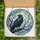 Stained Glass Art Lovers' Majestic Raven Full Moon Opalescent Blue Violet Night Mosaic Stained Glass Suncatcher - RohR8vNGvQ