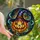 Halloween Lovers' Vibrant Tiffany Stained Glass Jack-o'-Lantern Witch Hat Celestial Autumnal Design Stained Glass Suncatcher - 3