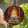 Halloween Art Collectors' Tiffany Stained Glass Mummy Raccoons Ghost Pumpkin Gothic Autumn Scene Stained Glass Suncatcher - 3