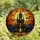 Gothic Art Lovers' Intricate Tiffany Stained Glass Haunted Castle Orange Moon Bats Jack-O'-Lanterns Stained Glass Suncatcher - 4