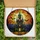 Gothic Art Lovers' Intricate Tiffany Stained Glass Haunted Castle Orange Moon Bats Jack-O'-Lanterns Stained Glass Suncatcher - 6