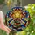 Art Lovers' Radiant Jewel Tone Stained Glass Star, Stacked Books Tree Mosaic Pattern Stained Glass Suncatcher - 3