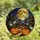 Halloween Enthusiasts' Vibrant Tiffany Stained Glass Haunted Village, Jack-o'-Lanterns, Ghosts, Full Moon Scene Stained Glass Suncatcher - 4