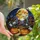 Halloween Enthusiasts' Vibrant Tiffany Stained Glass Haunted Village, Jack-o'-Lanterns, Ghosts, Full Moon Scene Stained Glass Suncatcher - 3