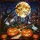Halloween Enthusiasts' Vibrant Tiffany Stained Glass Haunted Village, Jack-o'-Lanterns, Ghosts, Full Moon Scene Stained Glass Suncatcher - 7