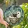Whimsical Art Admirers' Tiffany Stained Glass Friendly Ghost Spellbook Reading Mosaic White Teal Orange Stained Glass Suncatcher - 3