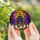 Halloween Lovers' Intricate Tiffany Style Stained Glass Gothic Haunted House, Cute Ghosts, Orange Moon, Purple Night Stained Glass Suncatcher - 5