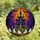 Halloween Lovers' Intricate Tiffany Style Stained Glass Gothic Haunted House, Cute Ghosts, Orange Moon, Purple Night Stained Glass Suncatcher - 4