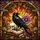 Art Lovers' Intricate Stained Glass Crow Skull Dahlia Celestial Jewel Tones Stained Glass Suncatcher - 7