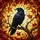 Nature Lovers' Tiffany Style Black Raven Autumn Leaves Stained Glass Jewel Tone Mosaic with Bold Lead Lines Stained Glass Suncatcher - 7