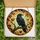 Nature Lovers' Tiffany Style Black Raven Autumn Leaves Stained Glass Jewel Tone Mosaic with Bold Lead Lines Stained Glass Suncatcher - l4zRYXWxyl